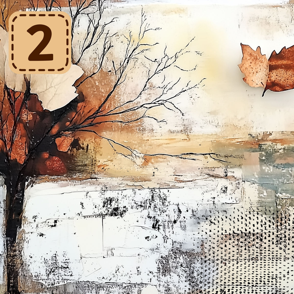 Autumn Mixed Media collection- 2 sizes vinyl sheets-18 designs available