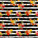 Autumn Striped Florals - Adhesive Vinyl Sheets