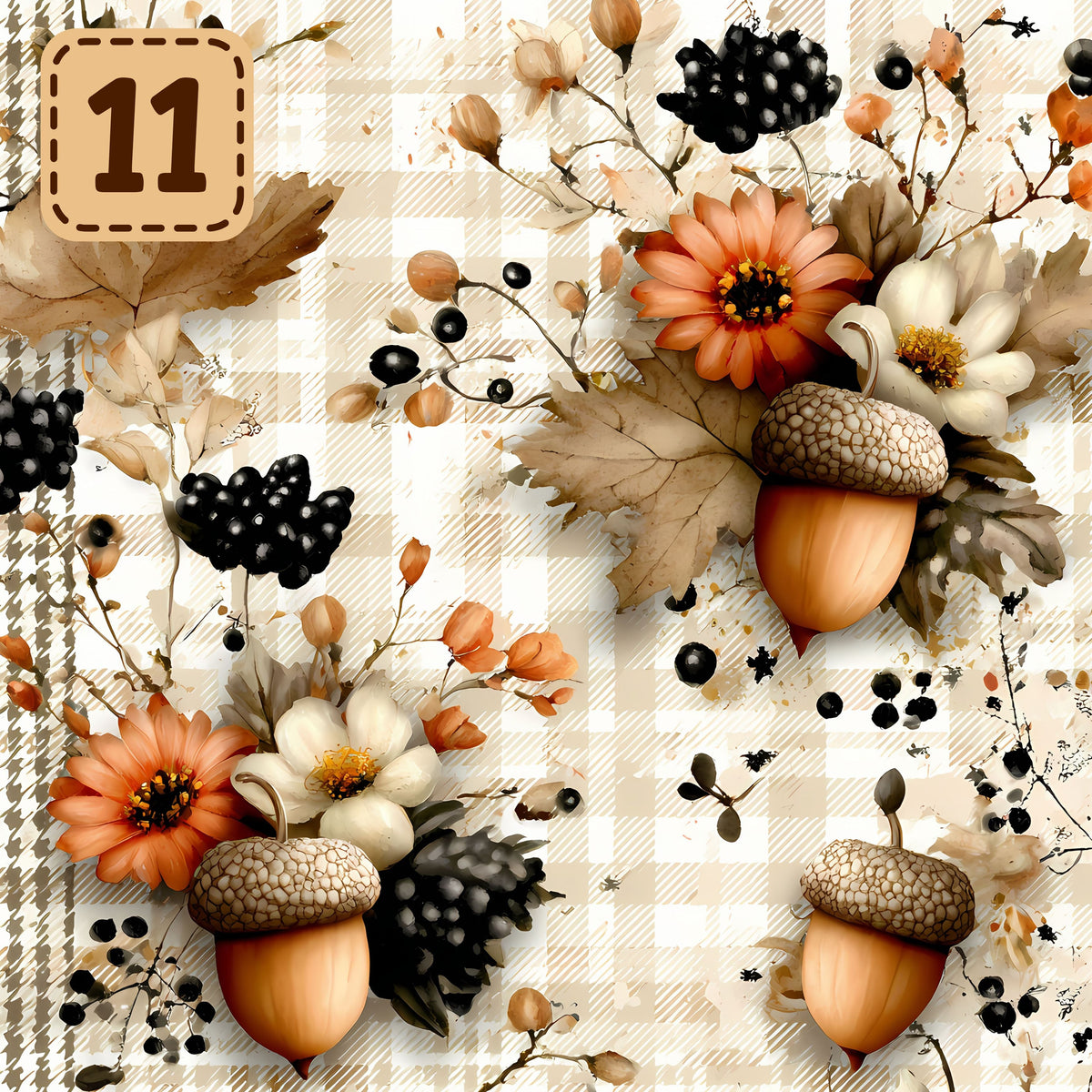 Autumn Heirloom collection- 2 sizes vinyl sheets-20 designs available