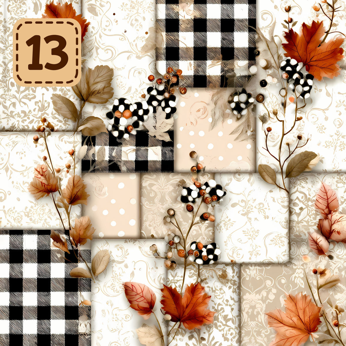 Autumn Heirloom collection- 2 sizes vinyl sheets-20 designs available