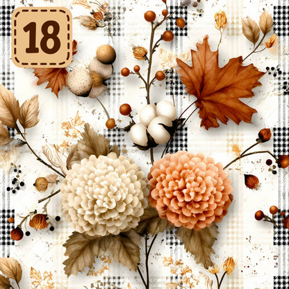 Autumn Heirloom collection- 2 sizes vinyl sheets-20 designs available
