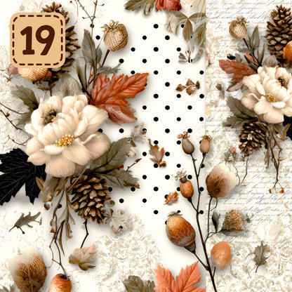 Autumn Heirloom collection- 2 sizes vinyl sheets-20 designs available