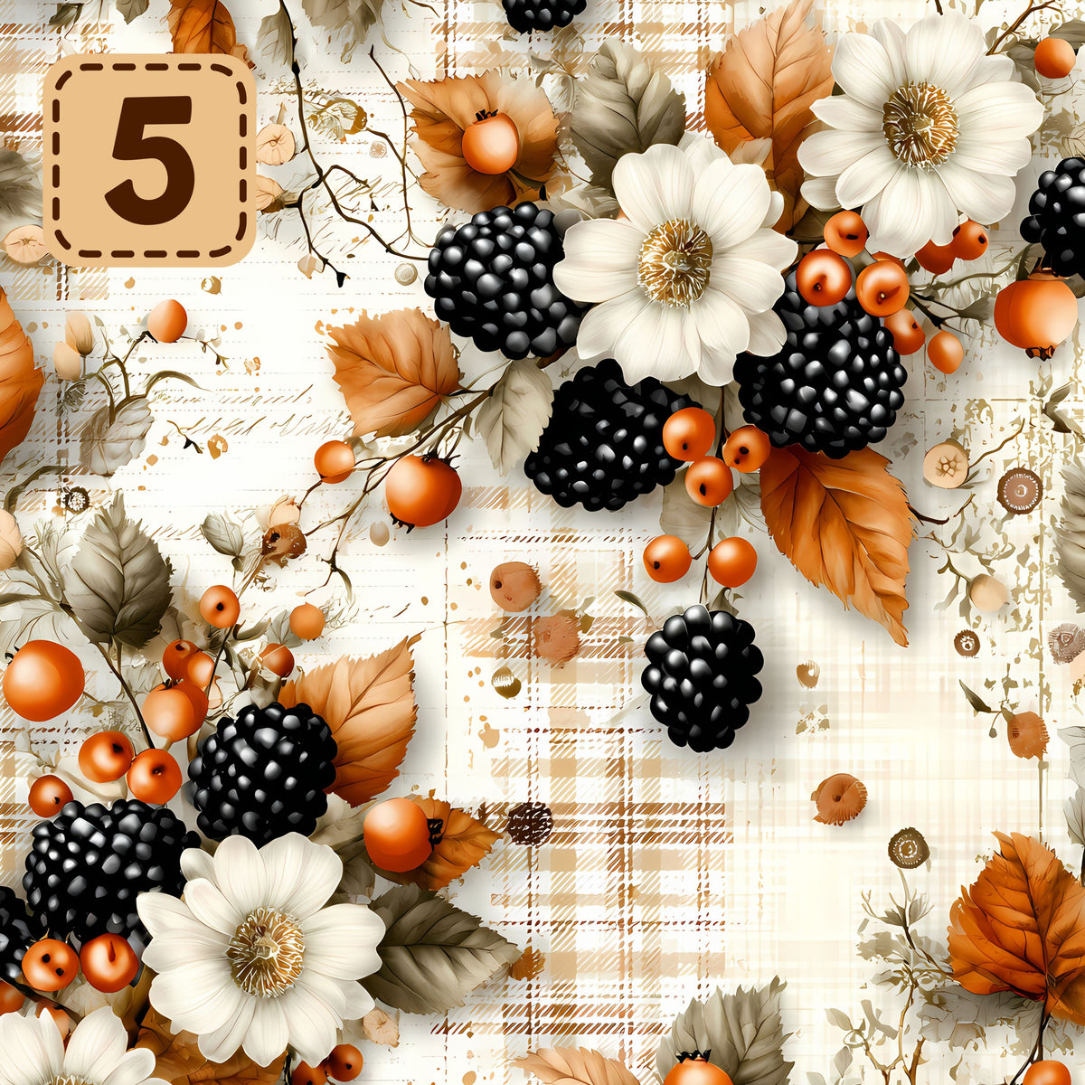 Autumn Heirloom collection- 2 sizes vinyl sheets-20 designs available