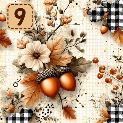 Autumn Heirloom collection- 2 sizes vinyl sheets-20 designs available