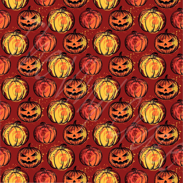 Autumn Pumpkins - Adhesive Vinyl 12x12 Sheet