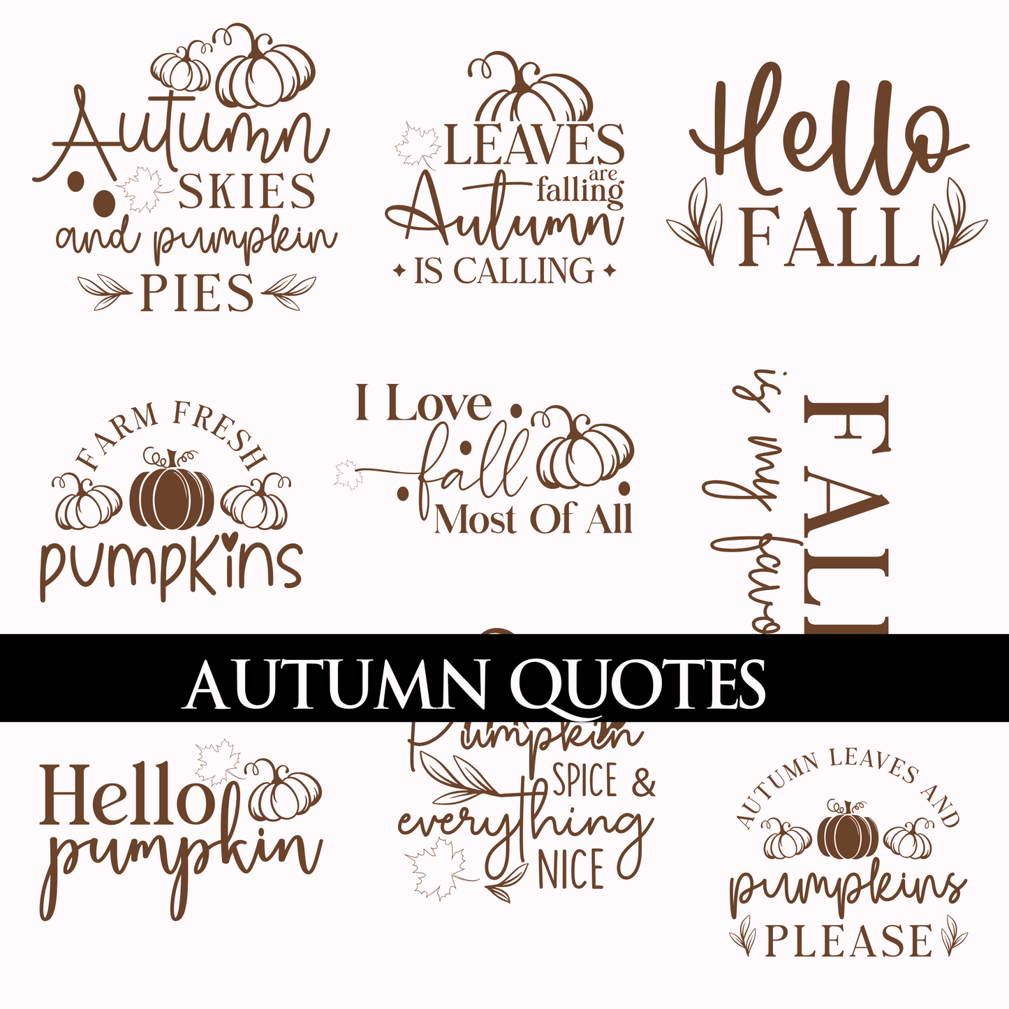 Autumn Quotes- UVDTF Decal sheets- 6 styles