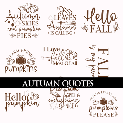 Autumn Quotes- UVDTF Decal sheets- 6 styles