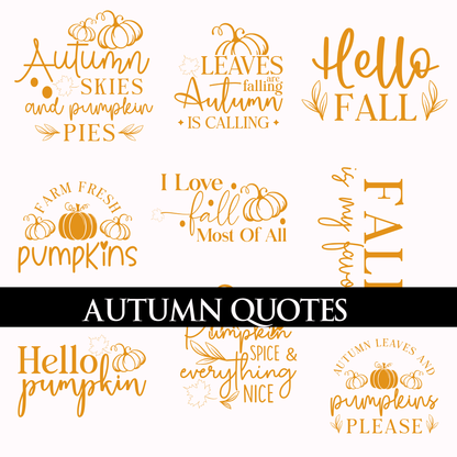 Autumn Quotes- UVDTF Decal sheets- 6 styles