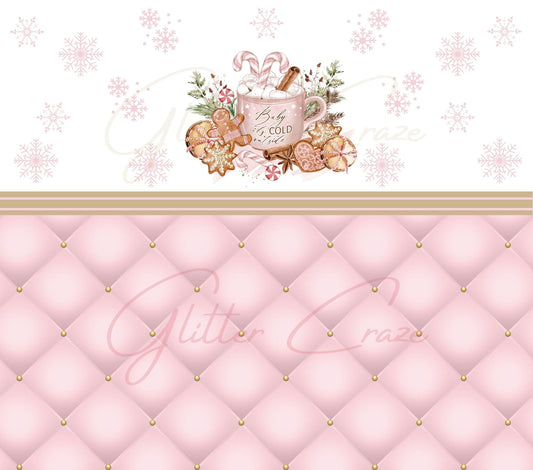 Pink Tufted Baby it's Cold Outside - Adhesive Vinyl Wrap