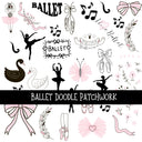 Ballet UV DTF Doodle Patchwork Set