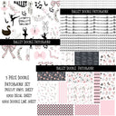Ballet UV DTF Doodle Patchwork Set