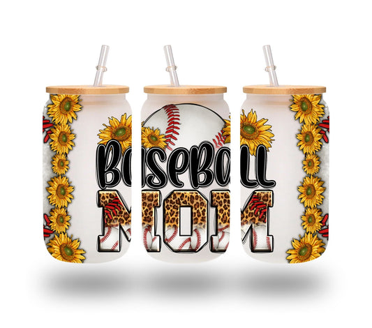 Baseball Mama UV DTF 16oz Libbey wrap