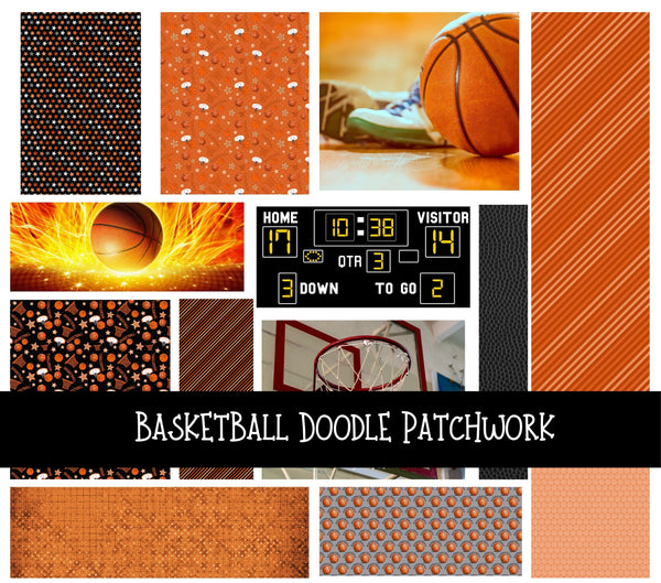 BasketBall Doodle Patchwork Set