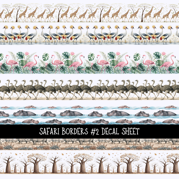 Safari Borders- Uv Dtf Decal Sheet