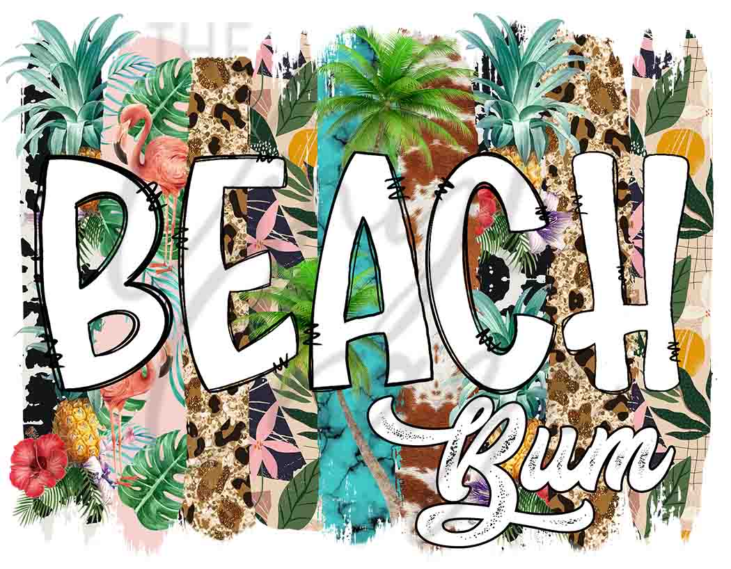 Beach Bum - UV DTF Decal