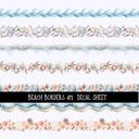 Beach Borders- Uv Dtf Decal Sheet