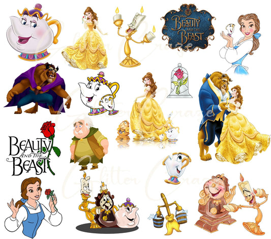 Beauty and the Beast - UV DTF Decal sheet