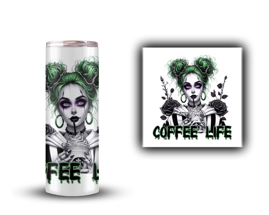 Beetlejuice Coffee Life - UV DTF Decal