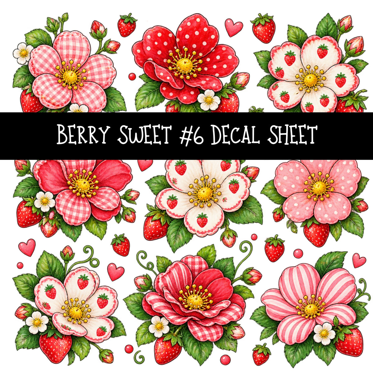 Berry Sweet UV DTF Decal sheets 11 Designs available