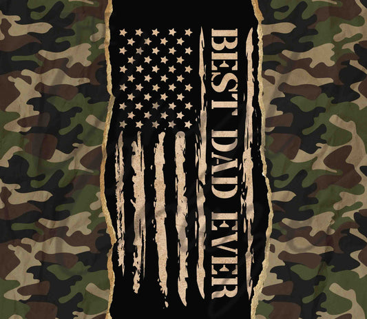 Best Dad Ever Camo - Adhesive Vinyl Wrap