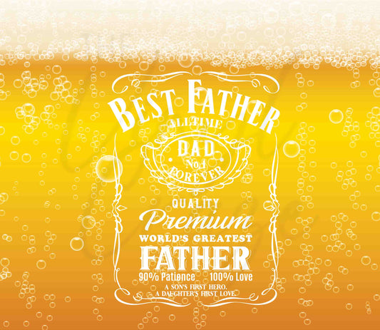 Best Father Beer - Adhesive Vinyl Wrap