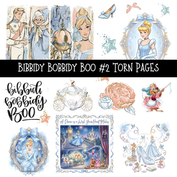 Bibbidy Bobbidy Boo Torn Pages UV DTF Decal sheets 4 Designs available