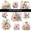Birds and Blooms UV DTF Decal sheets 5 design Options  available
