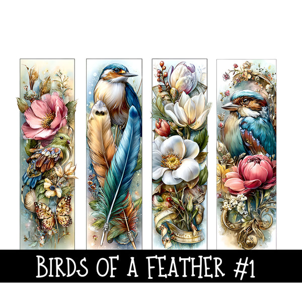 Birds of a Feather Panels- UV DTF Decal sheet 5 Design sheets 2 sizes