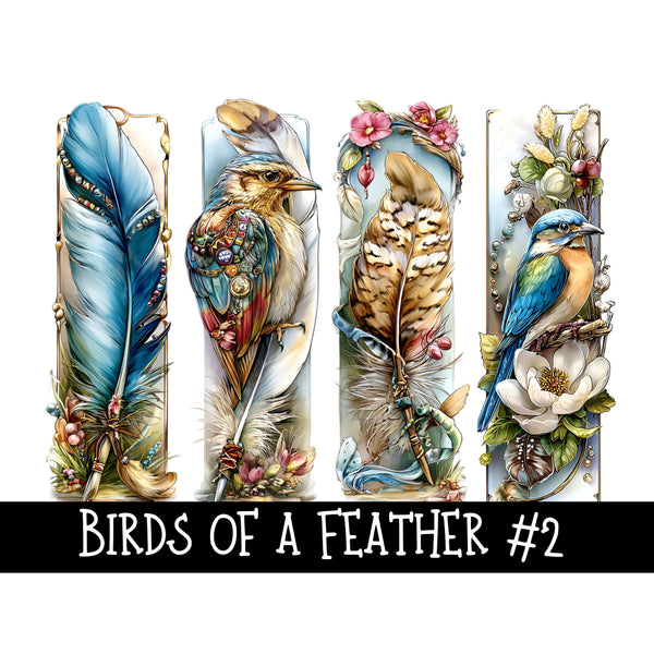 Birds of a Feather Panels- UV DTF Decal sheet 5 Design sheets 2 sizes