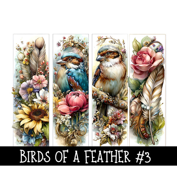 Birds of a Feather Panels- UV DTF Decal sheet 5 Design sheets 2 sizes