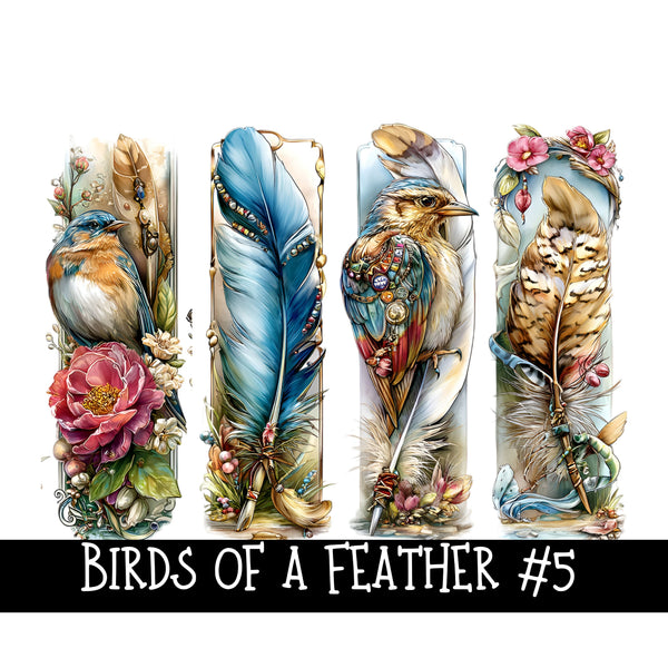 Birds of a Feather Panels- UV DTF Decal sheet 5 Design sheets 2 sizes