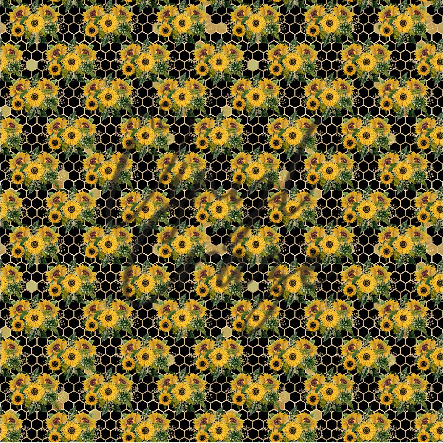 Black Beehive Sunflowers - Adhesive Vinyl Sheets