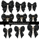 Black Bows and Pearls UV DTF Decal sheets