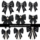 Black Bows and Pearls UV DTF Decal sheets