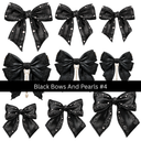 Black Bows and Pearls UV DTF Decal sheets