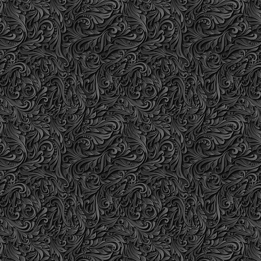 Black Floral - Adhesive Vinyl Sheets