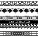 Black Lace Borders - UV DTF Decal sheets
