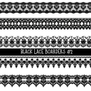 Black Lace Borders - UV DTF Decal sheets