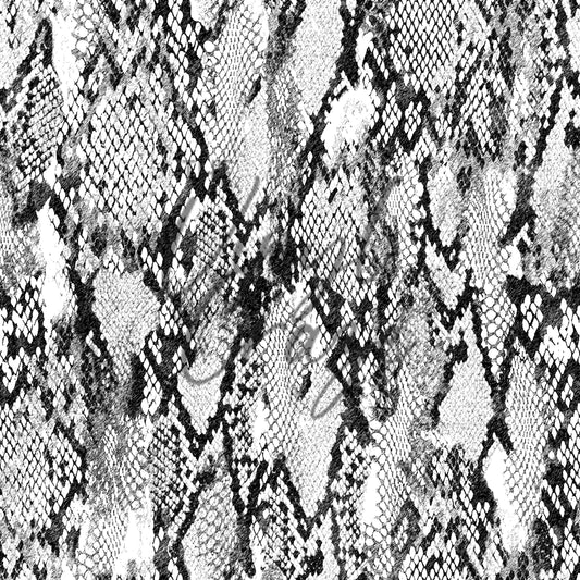 Black And White Snakeskin - Adhesive Vinyl Sheets