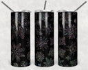Black Holographic Snowflakes - Adhesive Vinyl Wrap