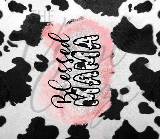 Blessed Mama Cow - Adhesive Vinyl Wrap