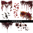 Blood and lace - UV DTF Decal sheet 6 variants