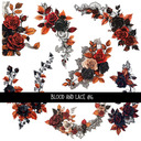 Blood and lace - UV DTF Decal sheet 6 variants