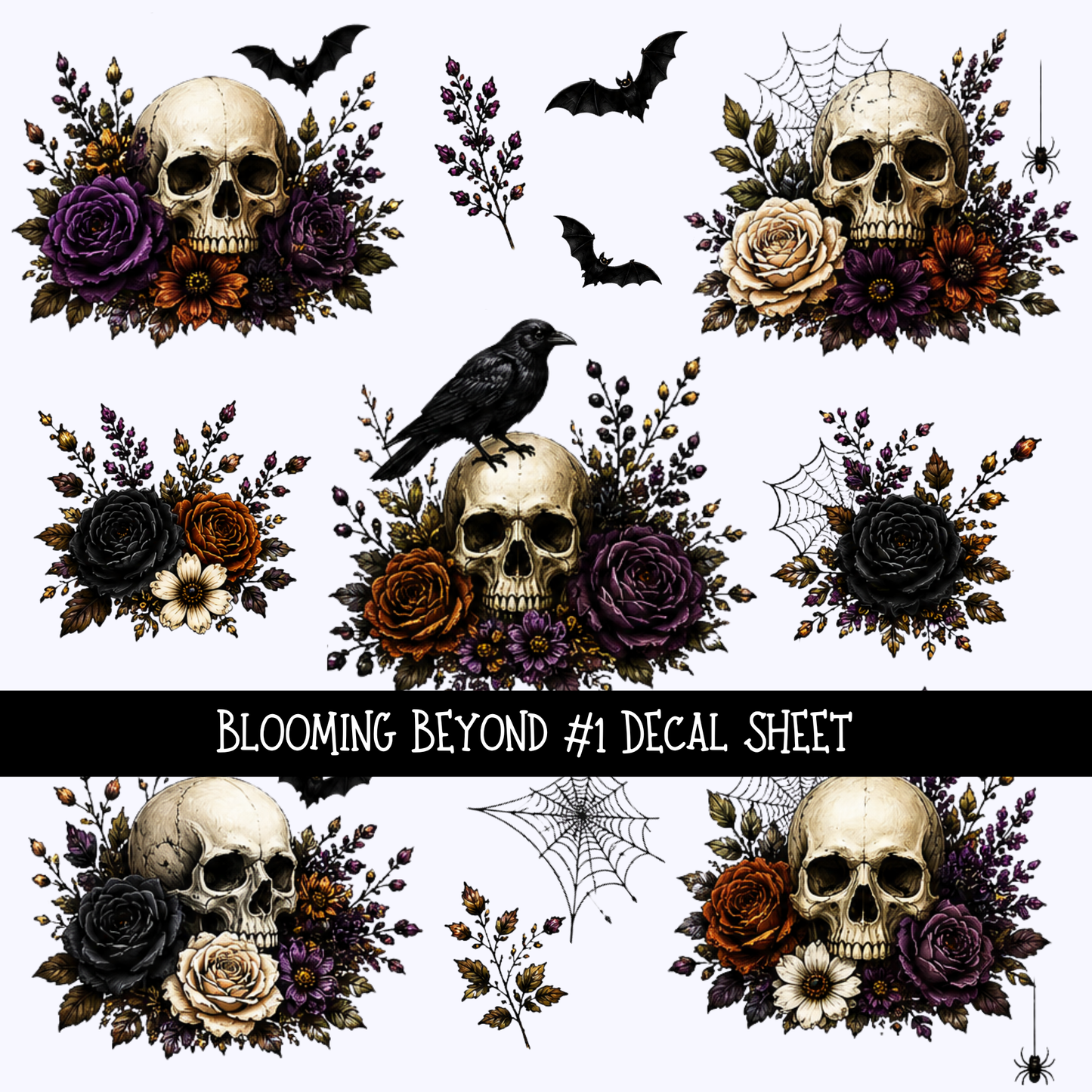Blooming Beyond - UV DTF Decal sheet 2 varriants