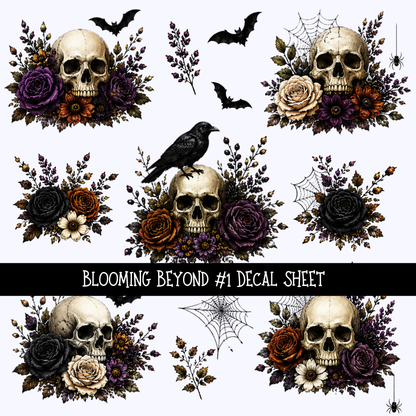 Blooming Beyond - UV DTF Decal sheet 2 varriants