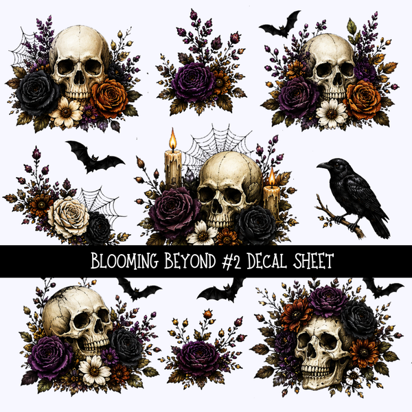 Blooming Beyond - UV DTF Decal sheet 2 varriants