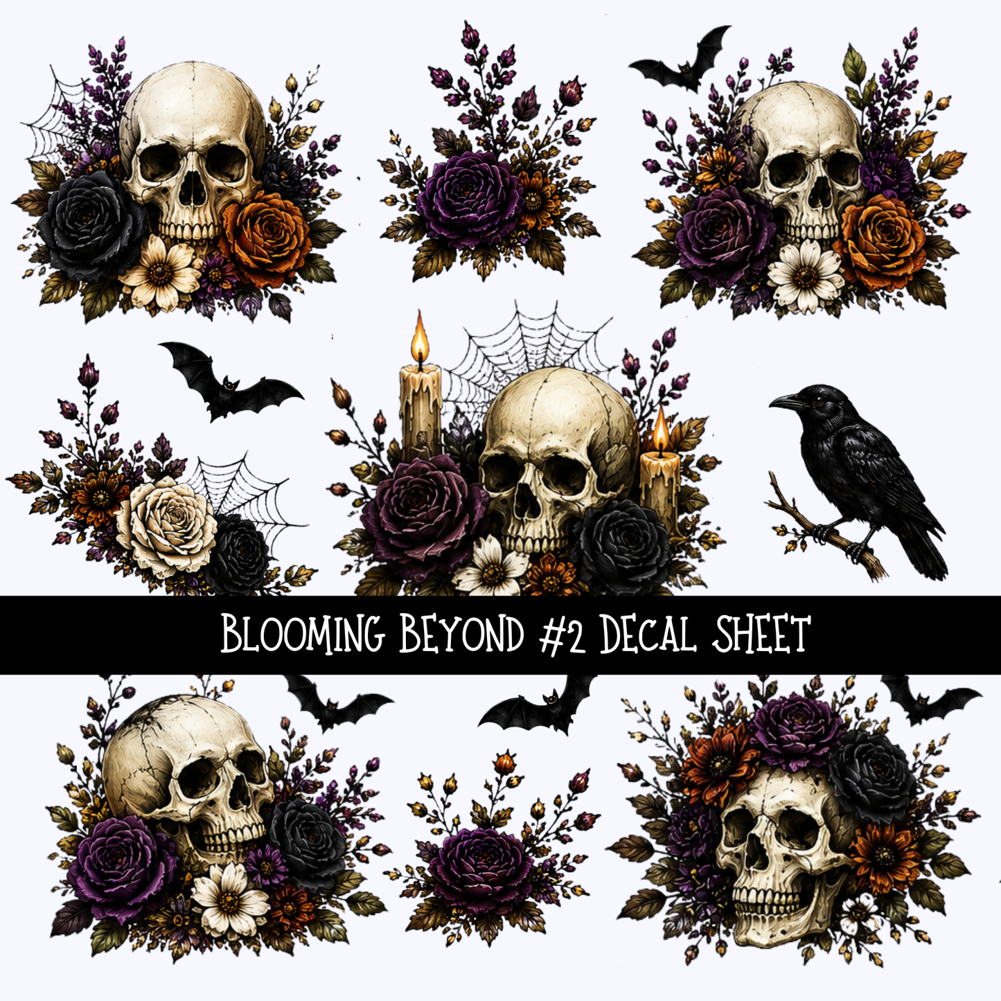 Blooming Beyond - UV DTF Decal sheet 2 varriants