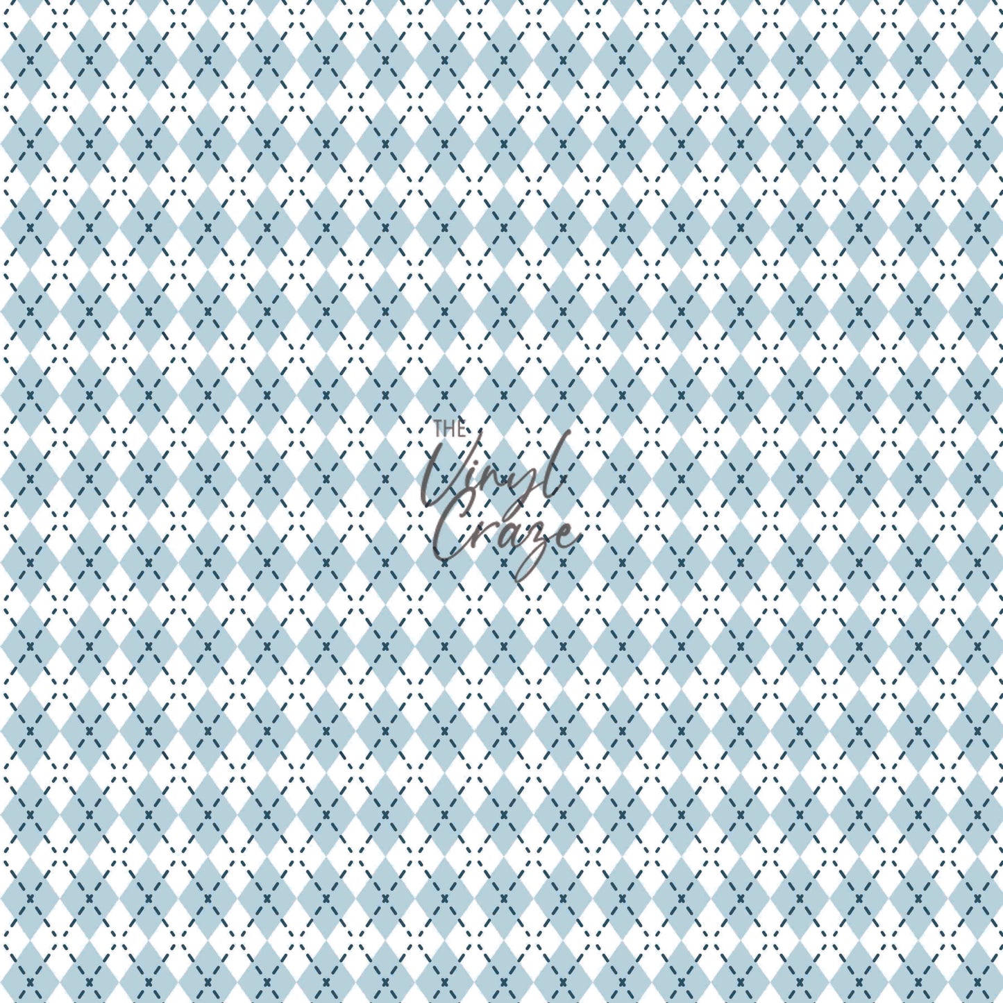 Blue Argyle - Adhesive Vinyl Sheets