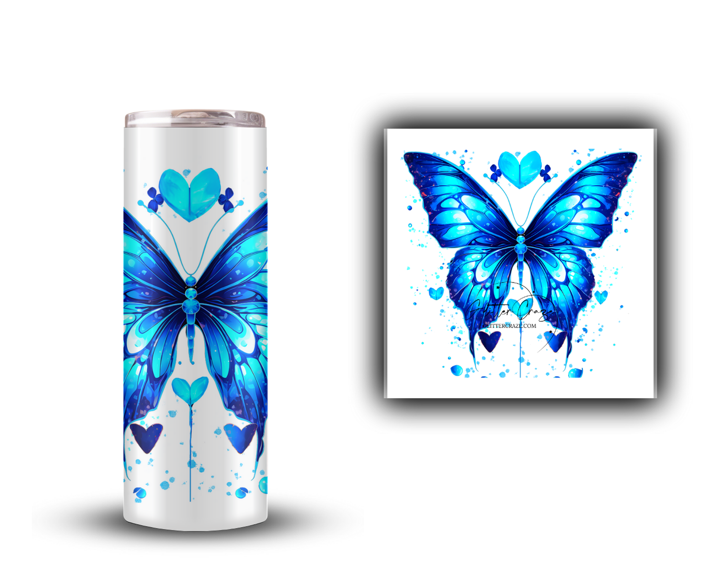 Blue Butterfly - UV DTF Decal