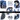 Blue Christmas Torn Pages UV DTF Decal sheets 8 Designs available